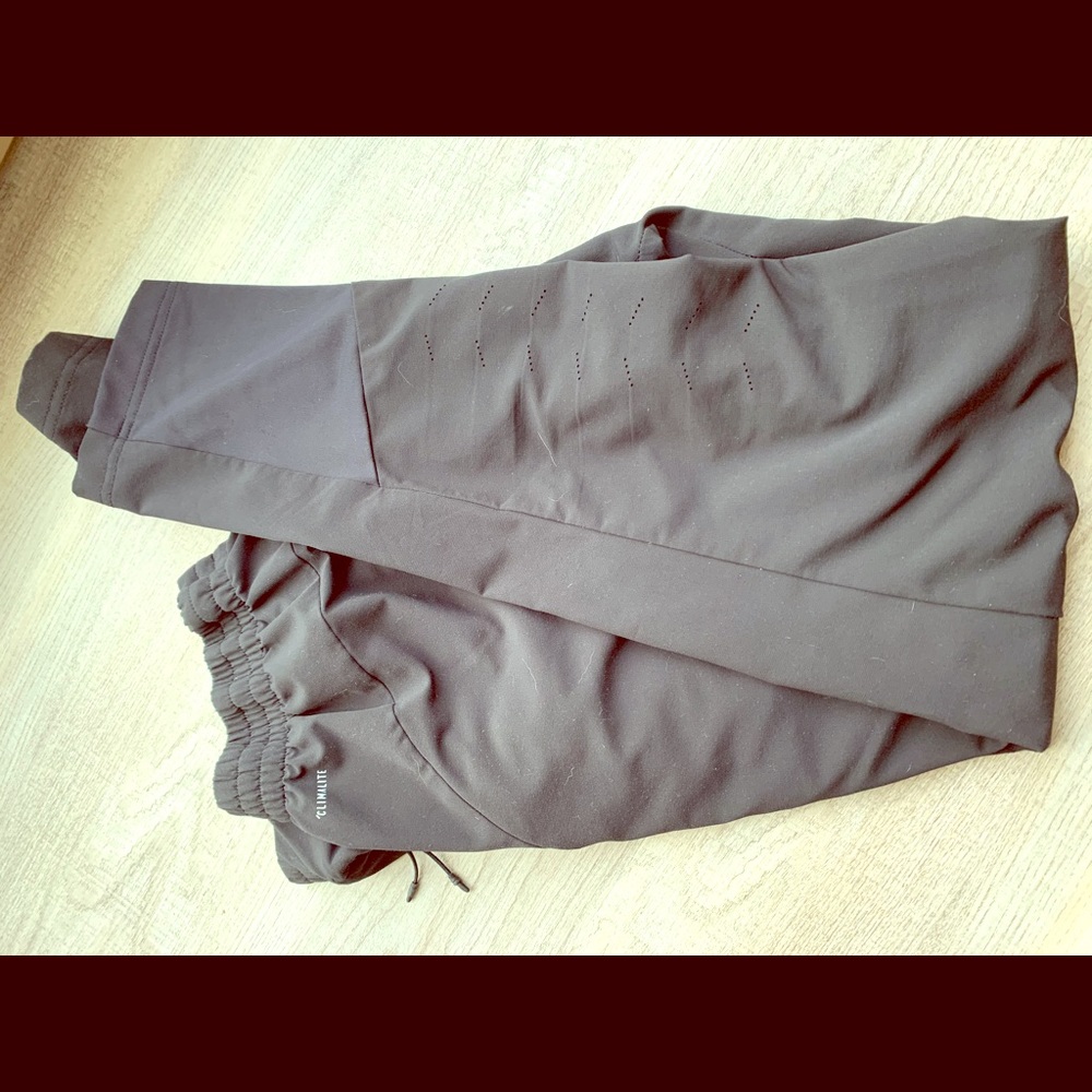 Black adidas track pants